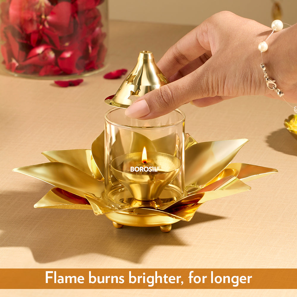 Borosil Kamal Akhand Diya, Small
