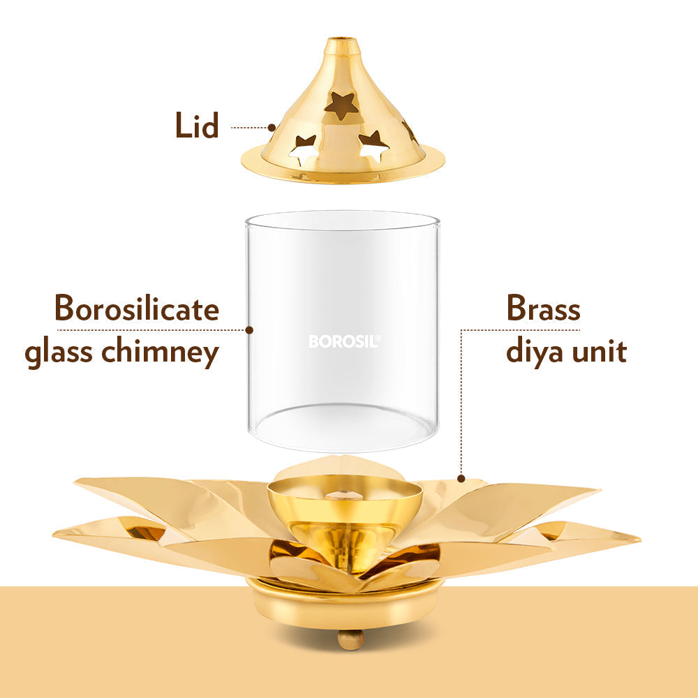 Borosil Kamal Akhand Diya, Small