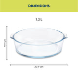 Borosil Round Cake Dish with Handle