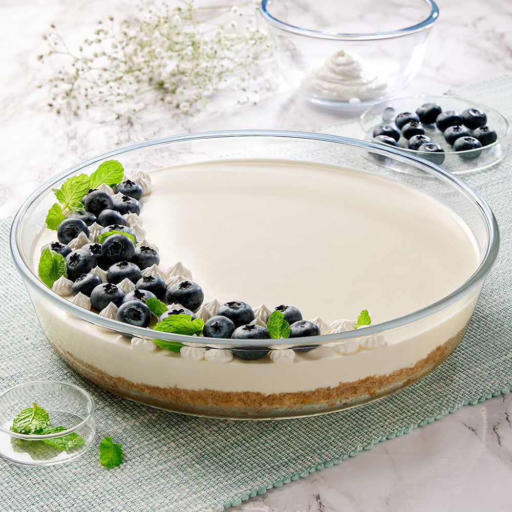 Borosil Oven Safe Glass Round Dish 2L