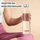 Borosil Crysto Narrow Mouth Clear Glass Bottle