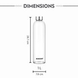 Borosil Personalised Crysto Clear Glass Bottle