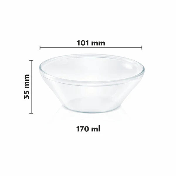 Borosil Venus Katori, Set of 6, 170ml