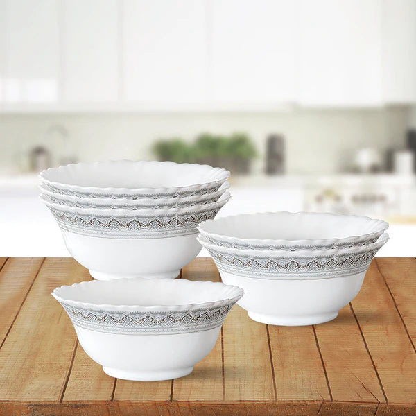 Borosil Larah Classic Veg Bowl Set, 6 pc