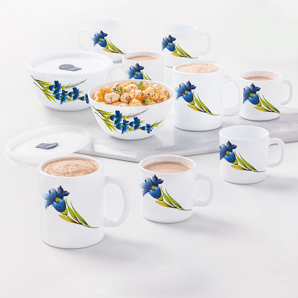 Borosil Larah Nina Snack Set w Mugs