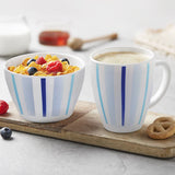 Borosil Larah Blue Strip Breakfast