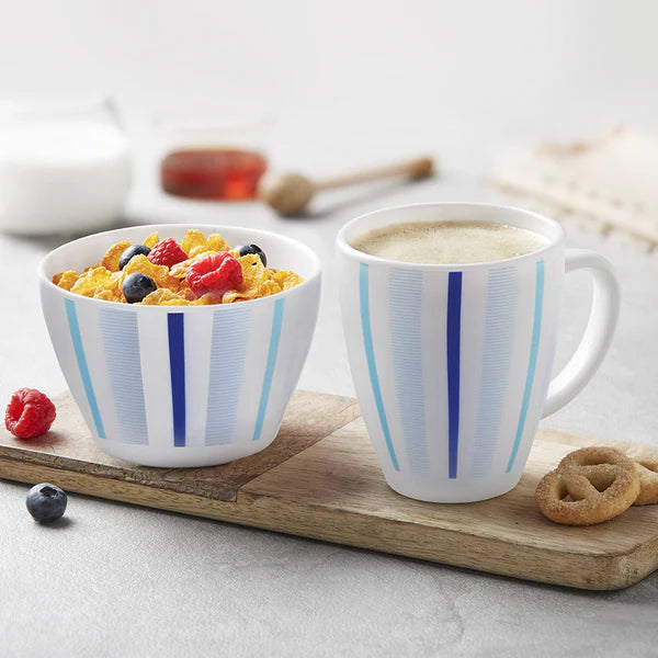 Borosil Larah Blue Strip Breakfast