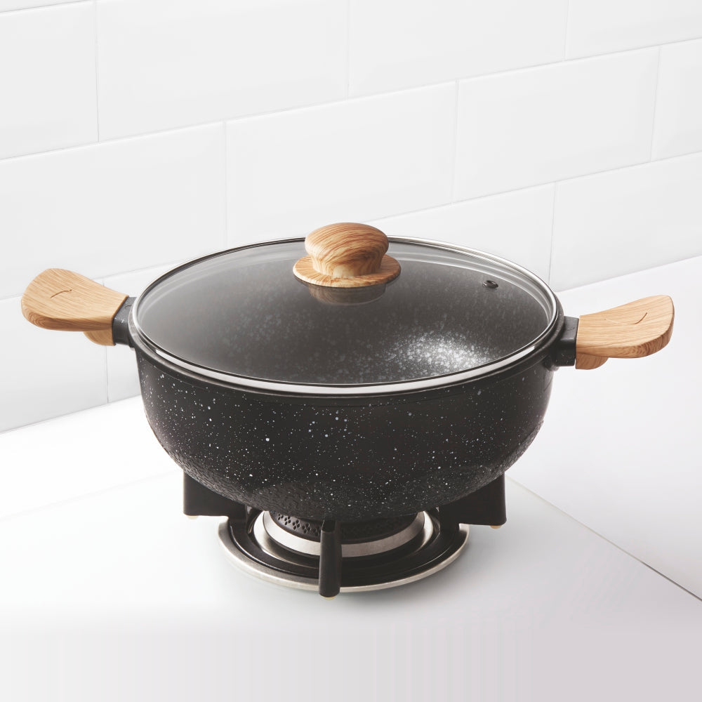 Borosil Vajra Nonstick Deep Kadai w Glass Lid