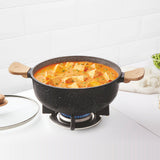 Borosil Vajra Nonstick Deep Kadai w Glass Lid
