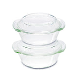 Borosil Round Casserole Set 700ml + 1.5L