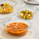 Borosil Round Casserole Set 700ml + 1.5L