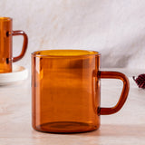 Borosil Vision Amber Mug, Set of 6, 190ml