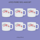 Borosil Larah Fiore Mug Set