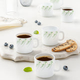 Borosil Larah Green Herbs Mug Set
