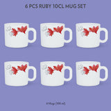 Borosil Larah Ruby Mug Set