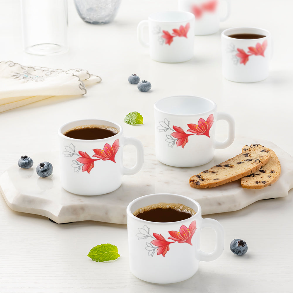 Borosil Larah Ruby Mug Set