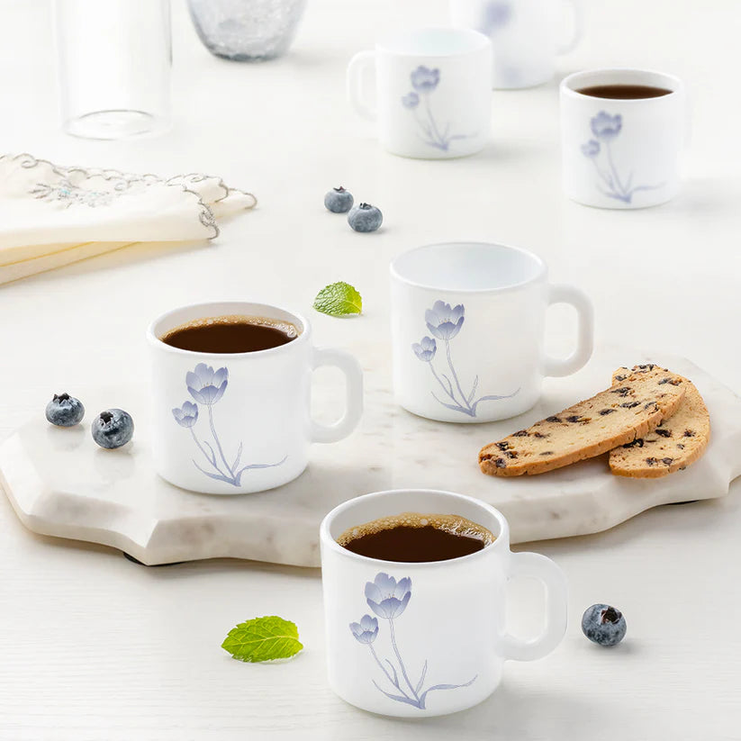 Borosil Larah Tulip Mug Set, 180ml x 6