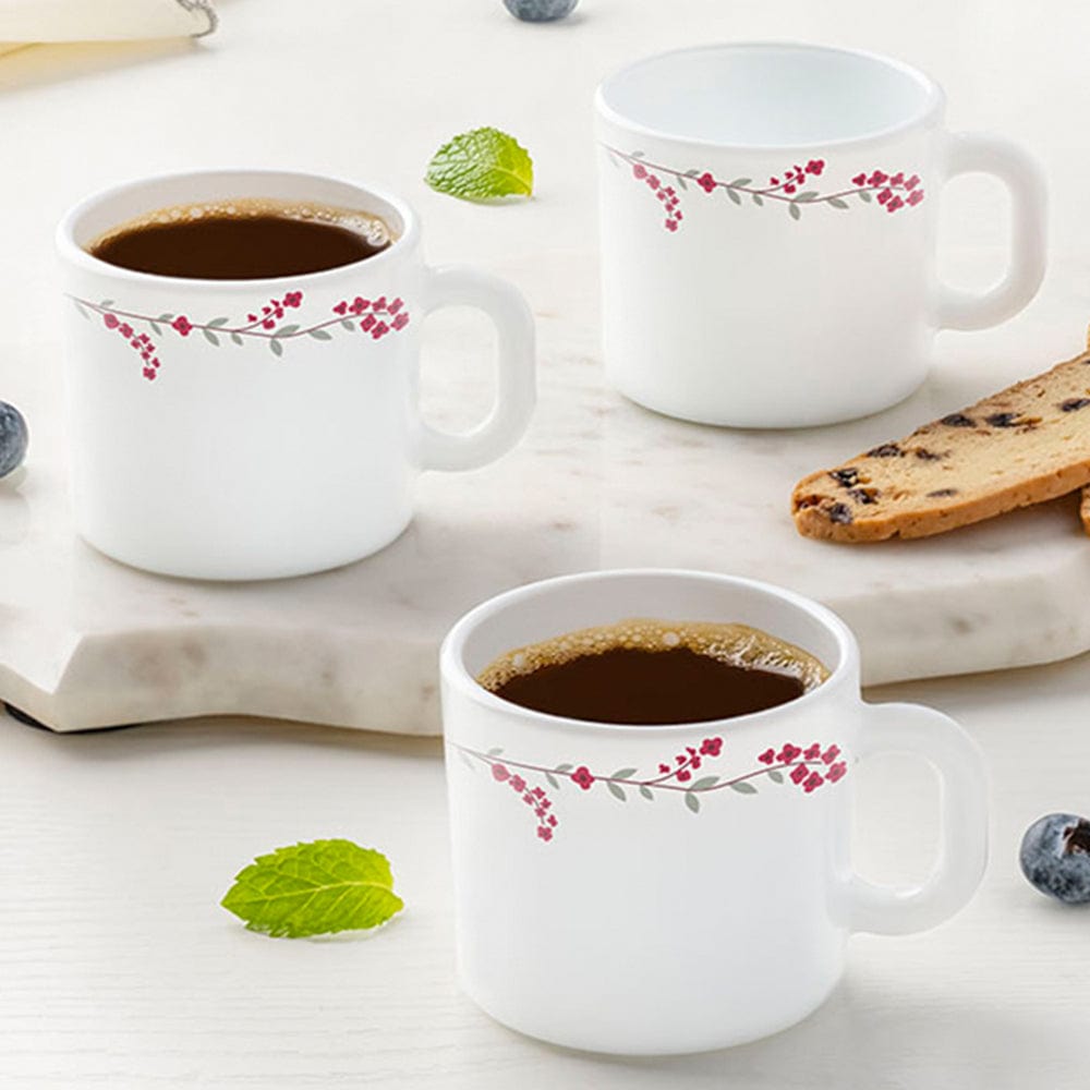 Borosil Larah Verona Mug Set, 6 x 180ml