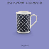 Borosil Larah Kazak White Mug
