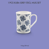 Borosil Larah Kuba Grey Mug 350ml