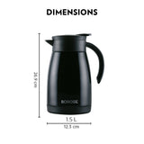 Borosil Insulated Tea Pot, Black, 500ml