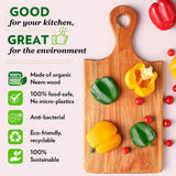 Borosil Dice Neem Wood Chopping Board 42 CM x 21 CM