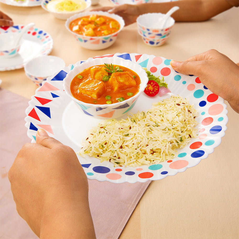 Borosil Larah Speckle Dinner Set 35 pc
