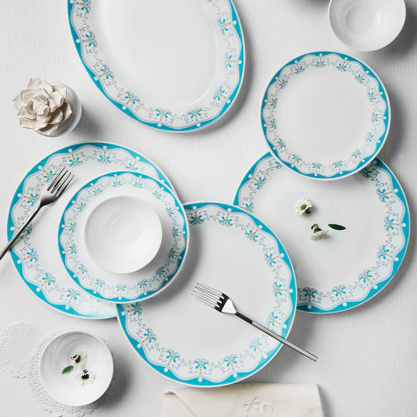 Borosil bLarah Royal Jade Dinner Set, 19 pc