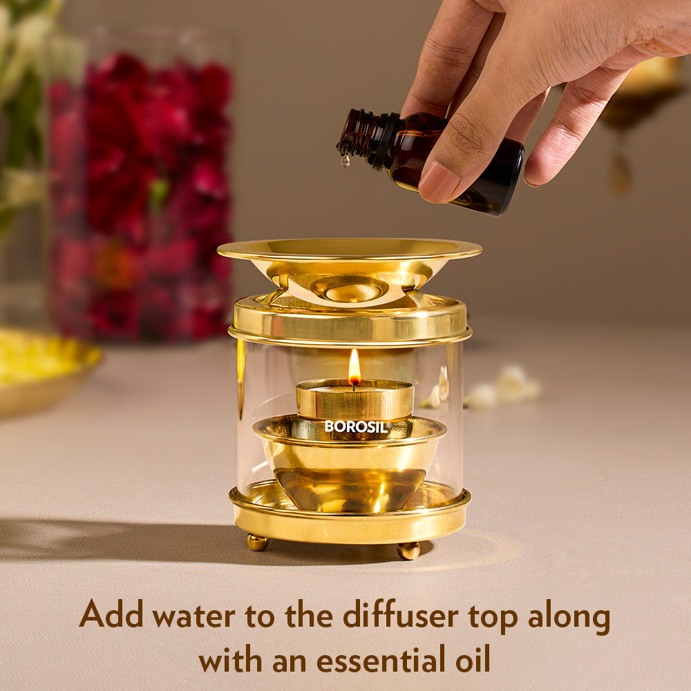 Borosil Brass Diffuser, Medium