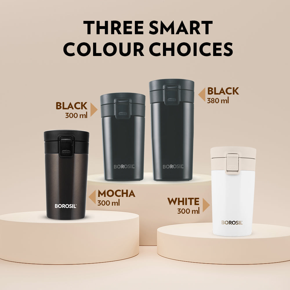 Borosil Coffeemate Insulated Mug, Mocha, 260ml
