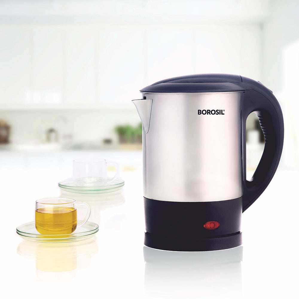 Borosil Eva Stainless Steel Electric Kettle 1L
