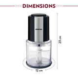 Borosil Chef Delite Electric Chopper with Dual Blade