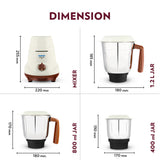 Borosil HomeStar Mixer Grinder 500W