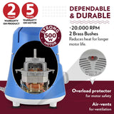 Borosil Star Mixer Grinder-Blue 500W