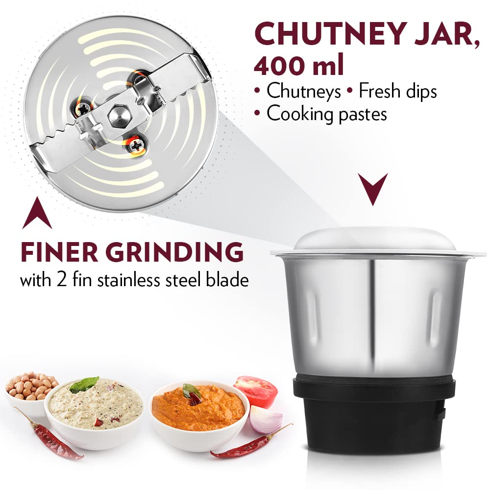 Borosil Star Mixer Grinder-Blue 500W
