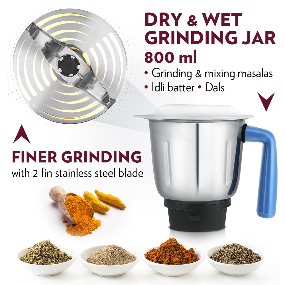 Borosil Star Mixer Grinder-Blue 500W