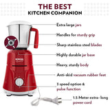 Borosil Star Mixer Grinder-Maroon 500W
