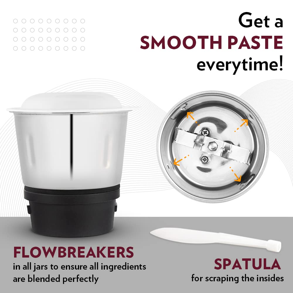 Borosil Star Mixer Grinder-Maroon 500W
