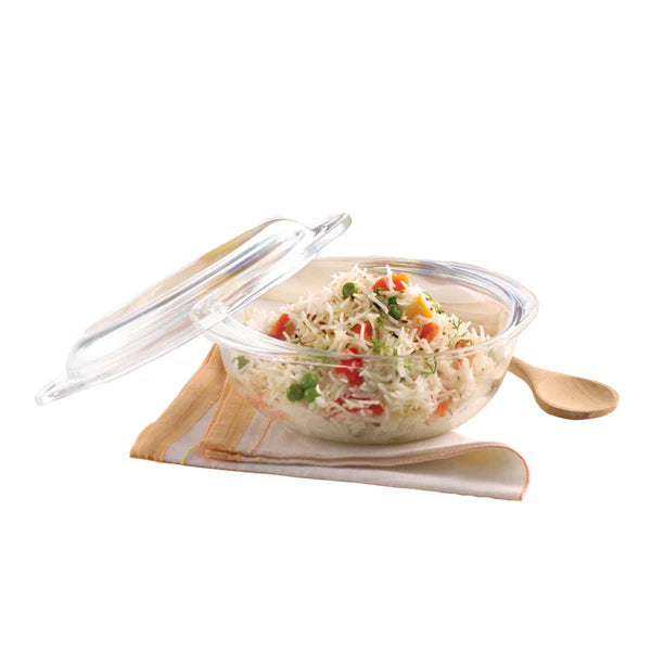 Borosil EasyGrip Round Casserole with Lid 1.5L