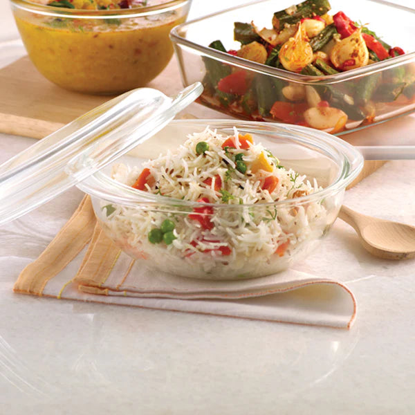Borosil EasyGrip Round Casserole with Lid 1.5L