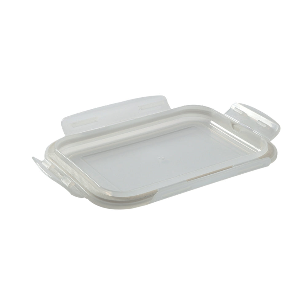 Borosil Rectangular Glass Lunchbox, Set of 2, 370ml Blue