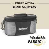 Borosil Feast Stainless Steel Round Lunch Box, Set of 4, 400ml x 2 + 250ml x 2