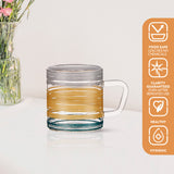 Borosil Glance Glass Mug Set of 6, 190ml