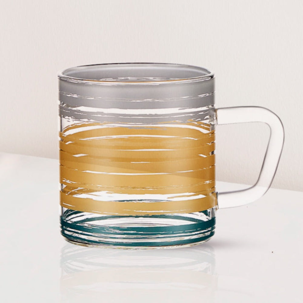Borosil Glance Glass Mug Set of 6, 190ml