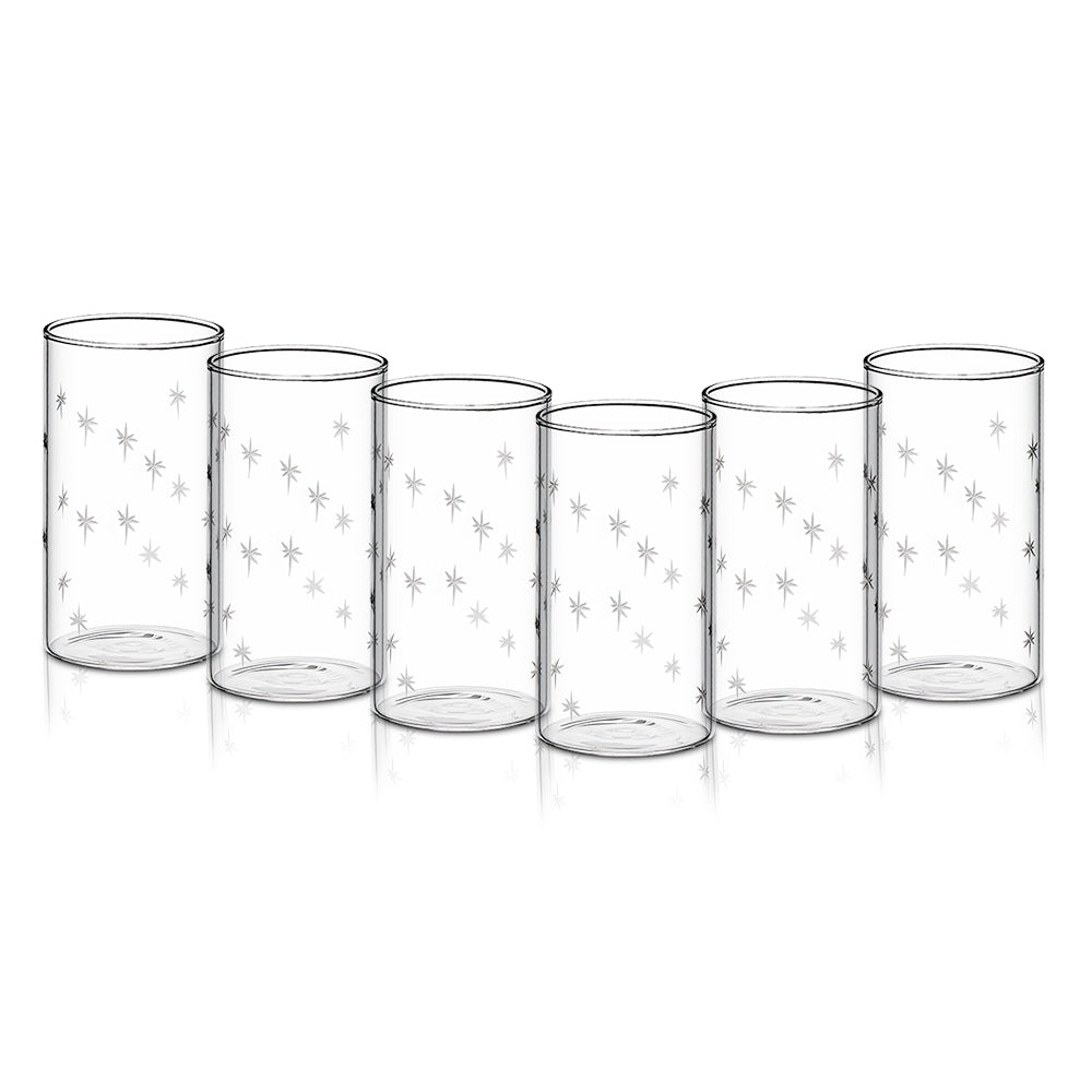 Borosil Galaxy Glass Set of 6, 350ml