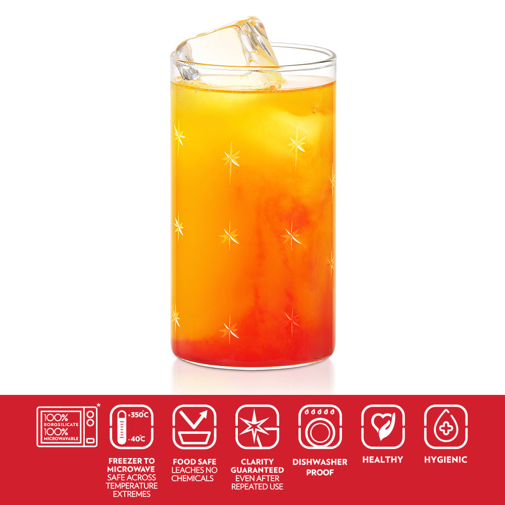 Borosil Galaxy Glass Set of 6, 350ml