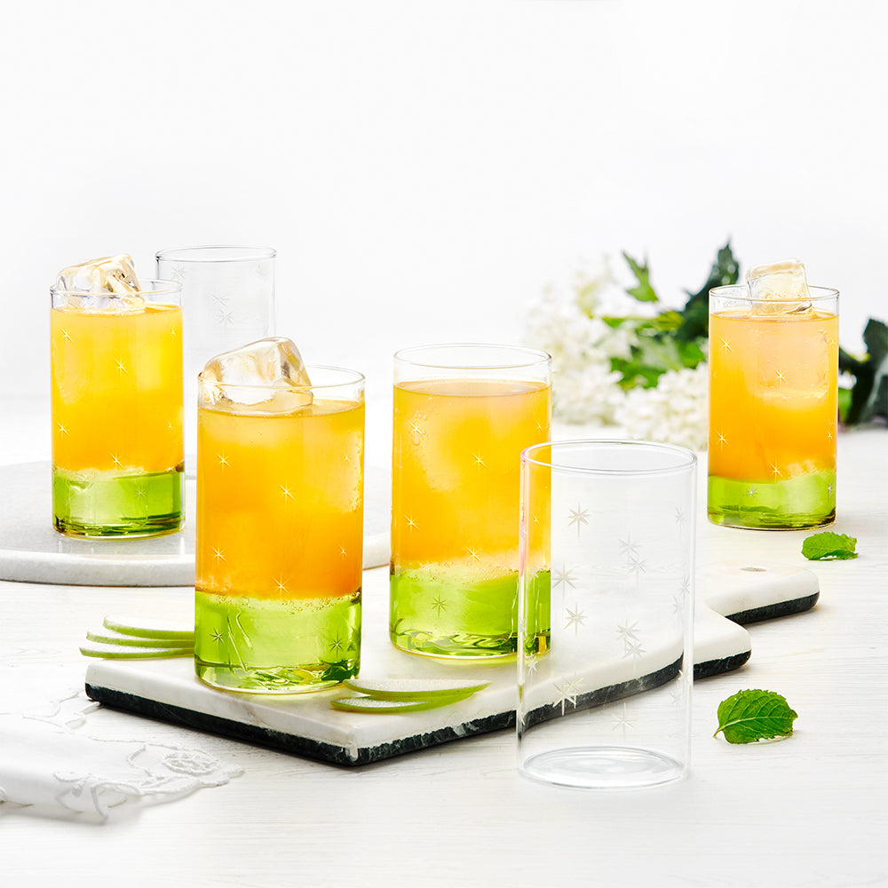 Borosil Galaxy Glass Set of 6, 350ml