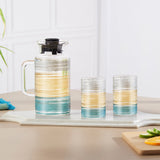 Borosil Glance Multipurpose Jug w Glasses Set of 3, 1L + 295ml x 2