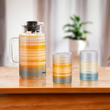 Borosil Glance Multipurpose Jug w Glasses Set of 3, 1L + 295ml x 2