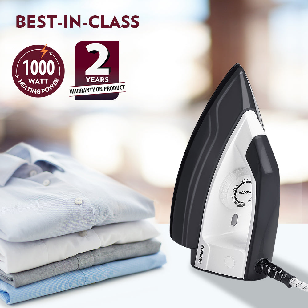 Borosil Glider Dry Press Iron 1000W
